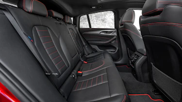 BMW X4 interior shot, rear seats, looking to left