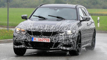 BMW 3 Series Estate front tracking spy shot