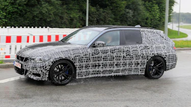 BMW 3 Series Estate side tracking spy shot