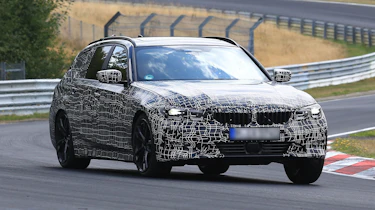 BMW 3 Series Touring tracking front spy shot