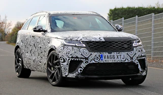 Range Rover Velar SVR front spy shot