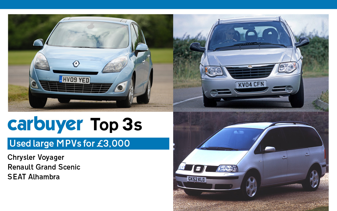 Top 3 used MPVs for £3,000 or less