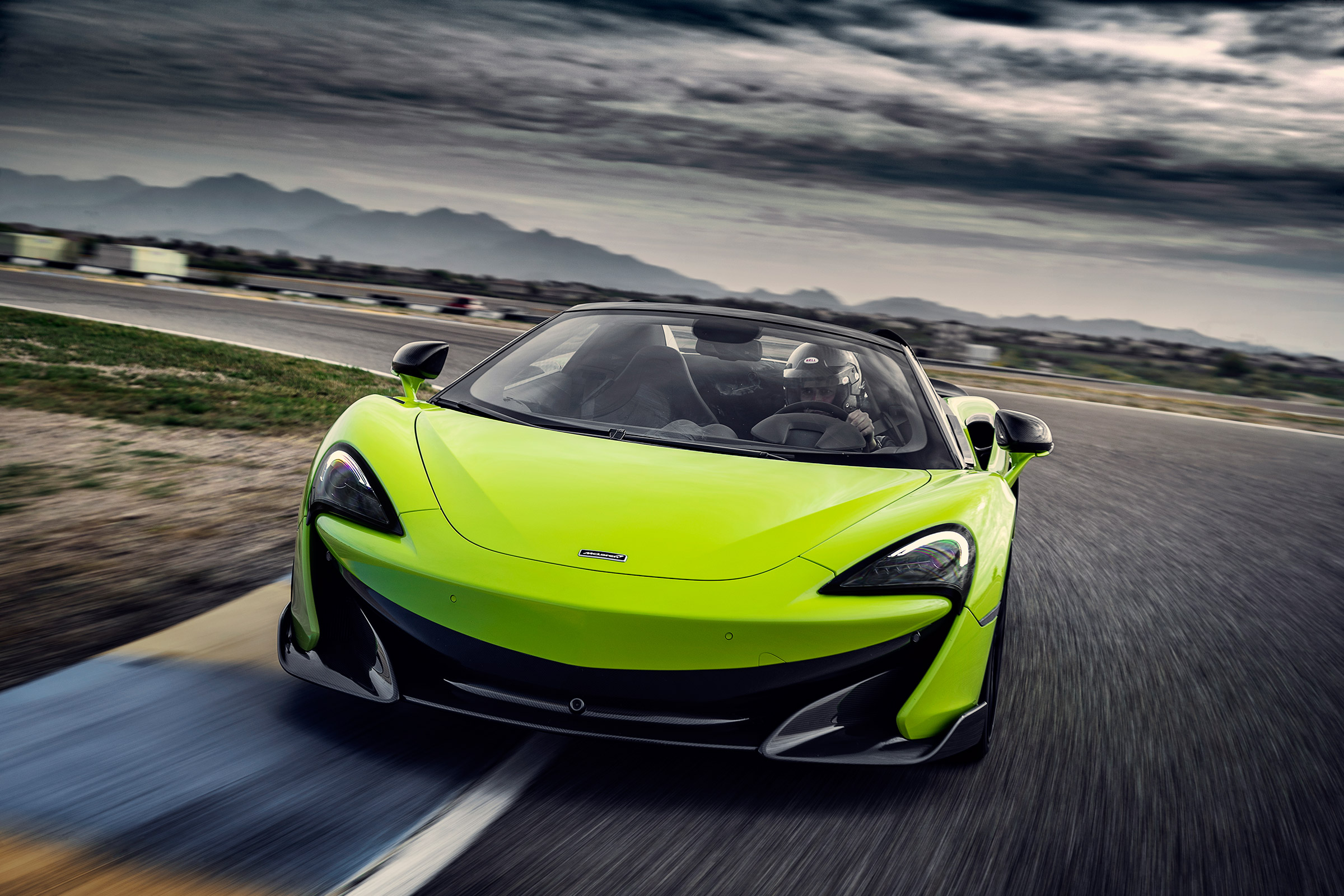 McLaren 600LT Spider convertible front cornering
