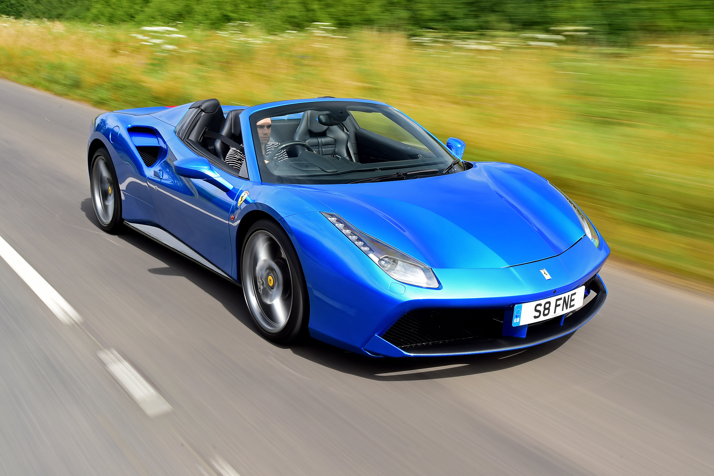 Ferrari 488 Spider convertible front tracking