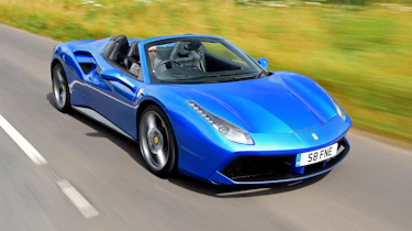 Ferrari 488 Spider convertible front tracking