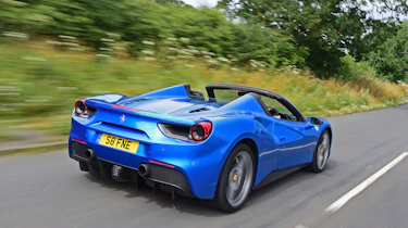 Ferrari 488 Spider convertible rear tracking