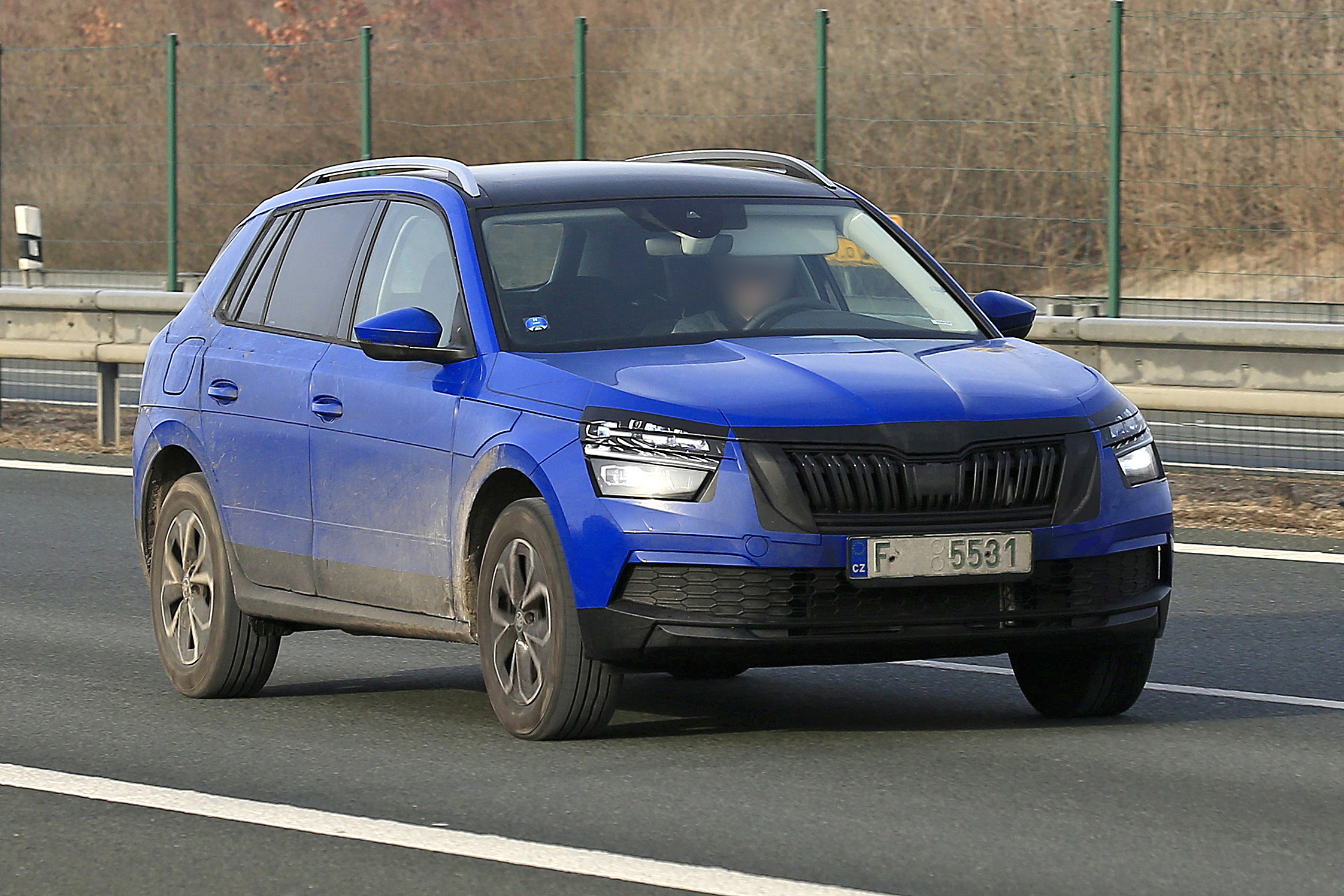 Blue Skoda Kamiq front