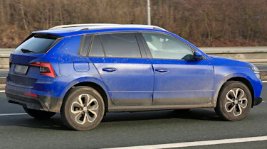 Blue Skoda Kamiq side view
