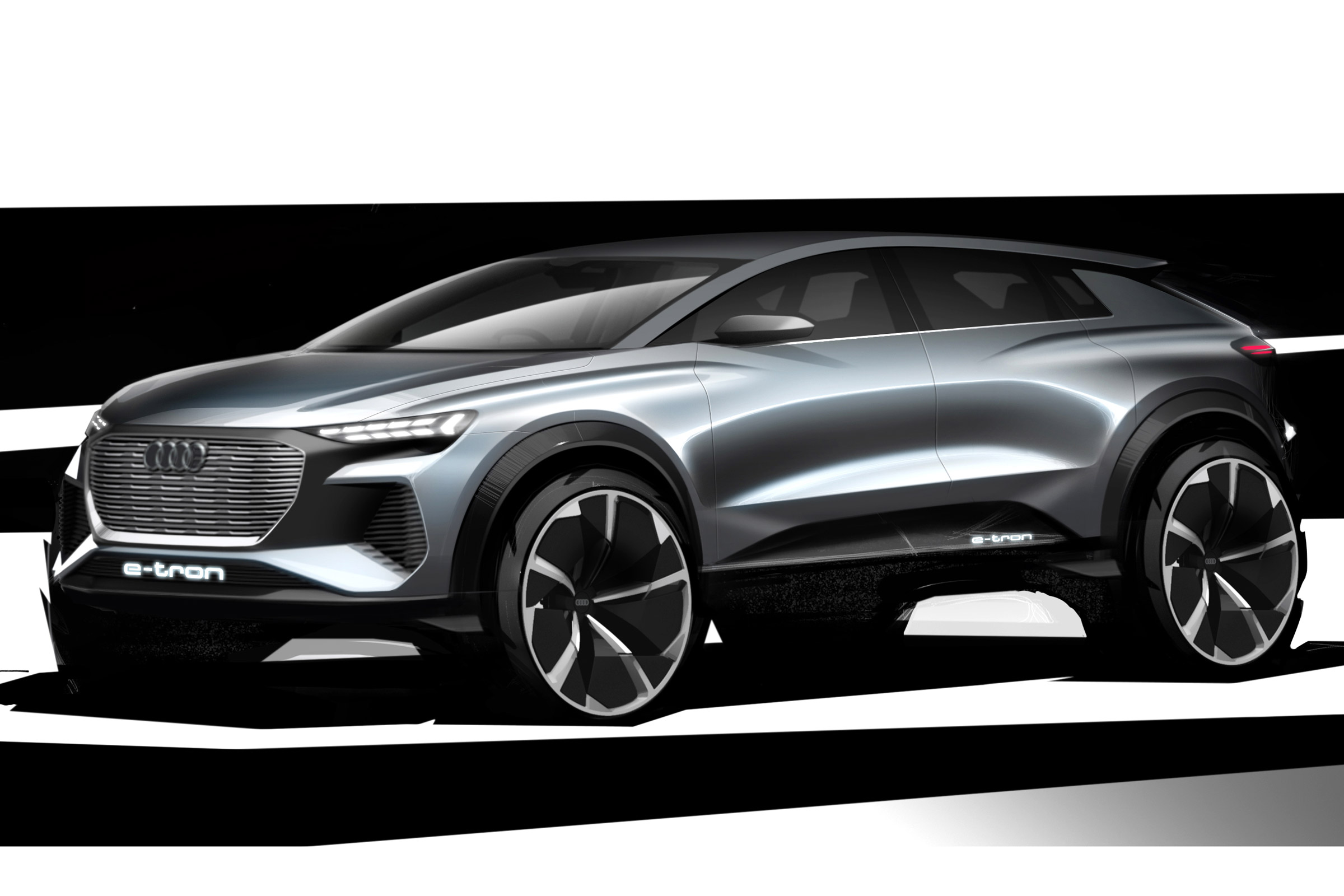 New Audi Q4 e-tron side