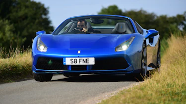 Ferrari 488 Spider convertible nose action
