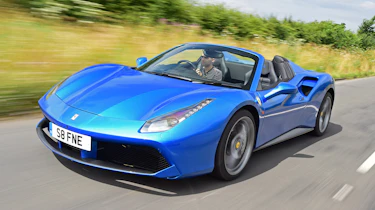 Ferrari 488 Spider convertible front driving