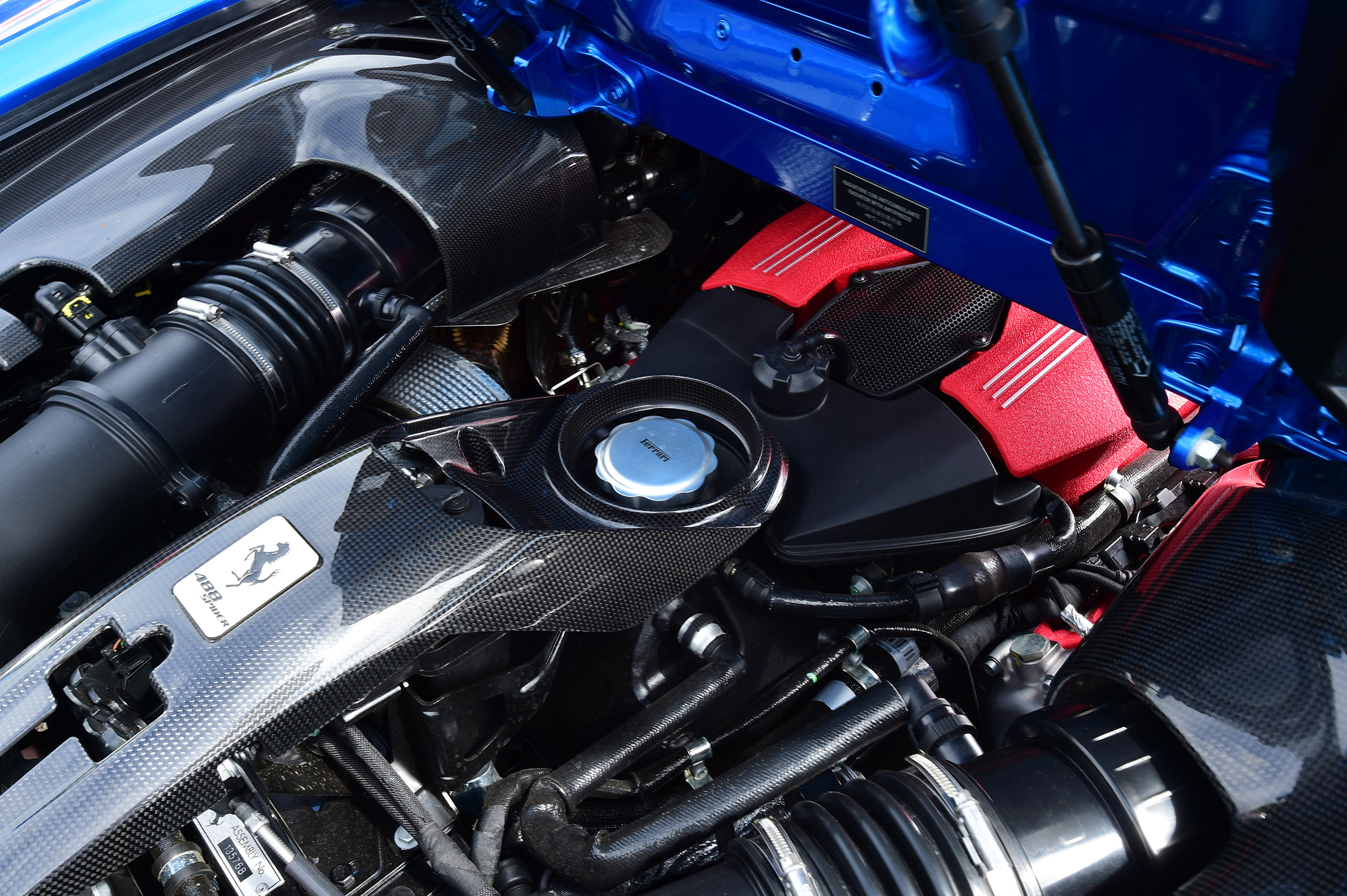 Ferrari 488 Spider convertible engine
