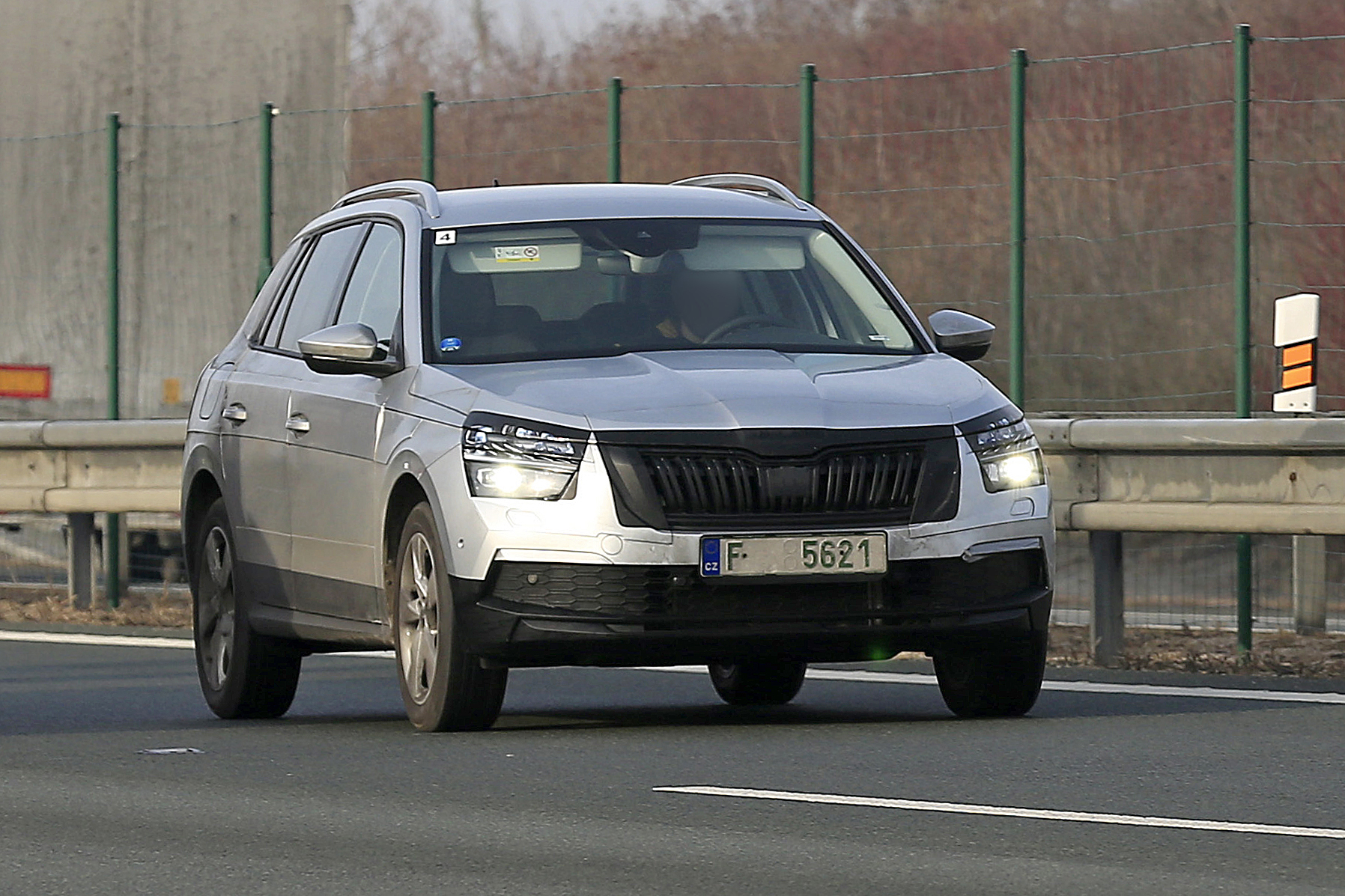 Skoda Kamiq front view driving
