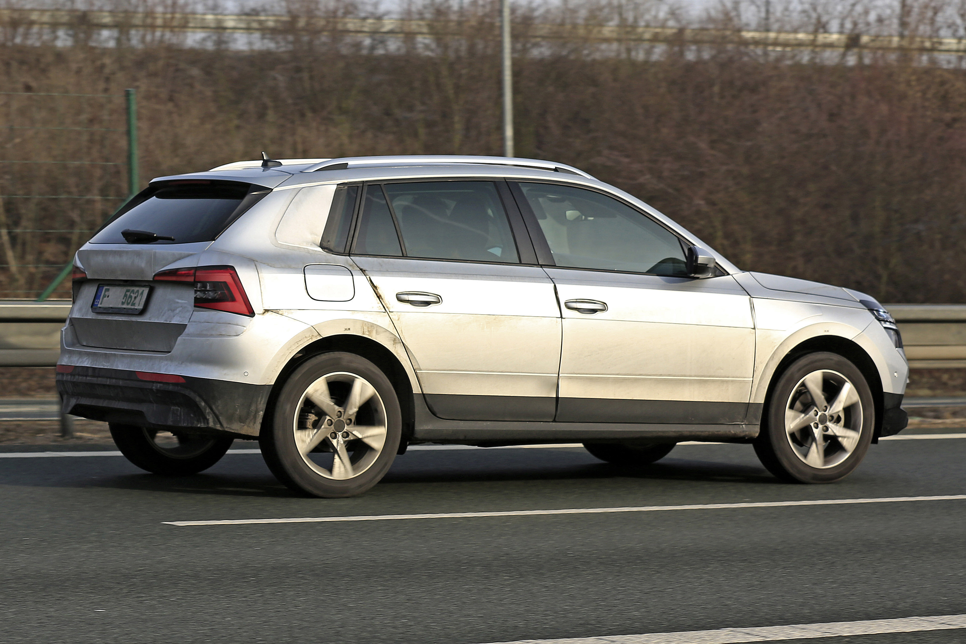 Skoda Kamiq silver side view