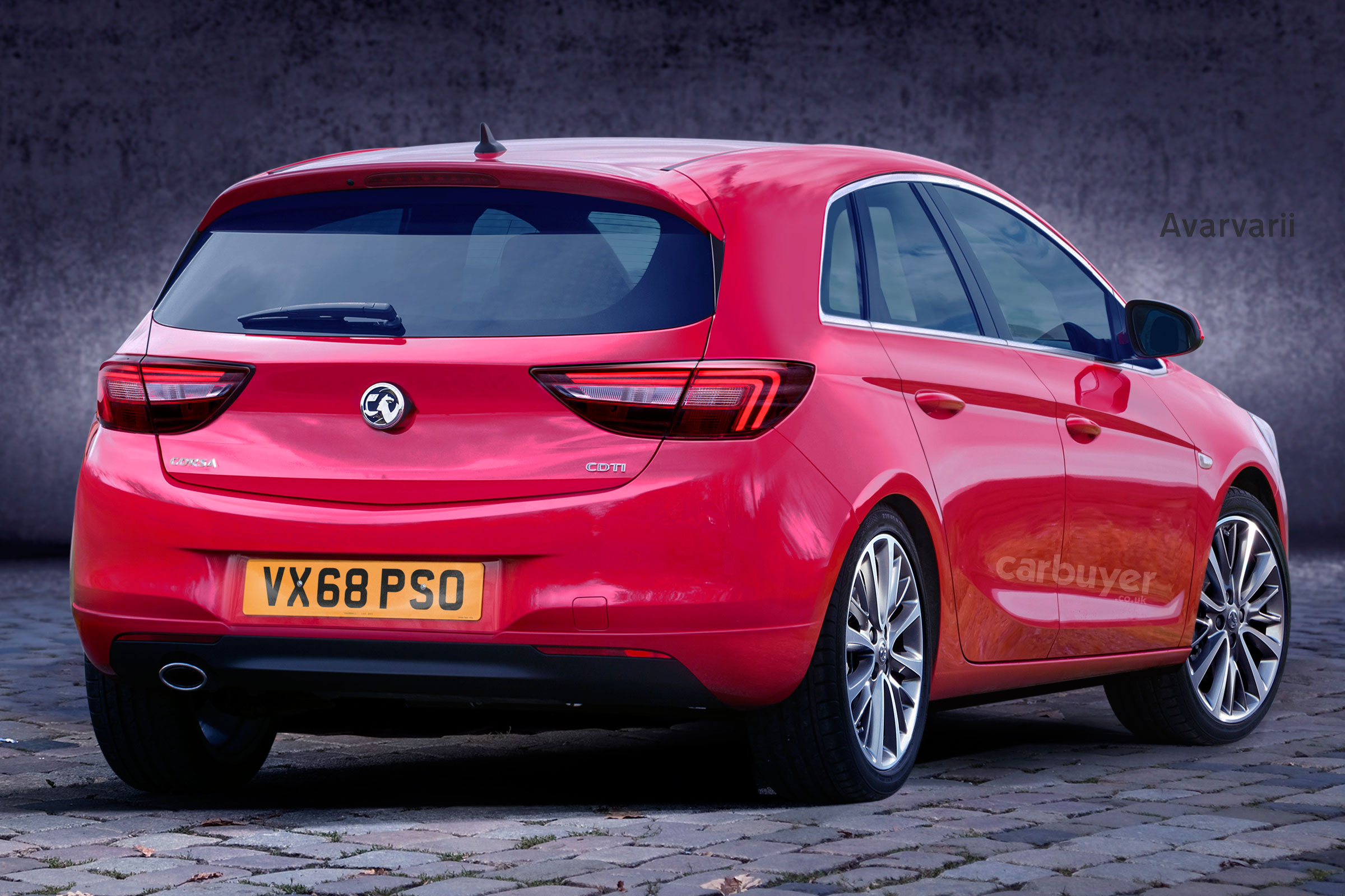 2019 Vauxhall Corsa render rear 