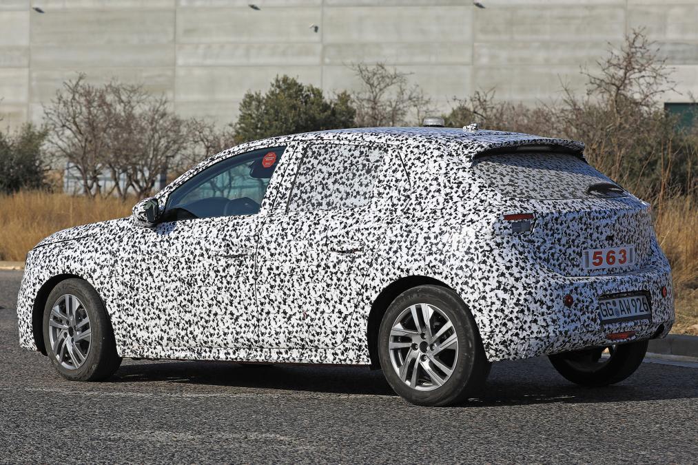 2019 Vauxhall Corsa Prototype front driving prototype spy shot