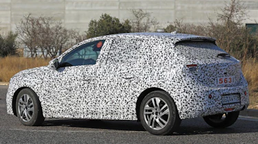 2019 Vauxhall Corsa Prototype front driving prototype spy shot