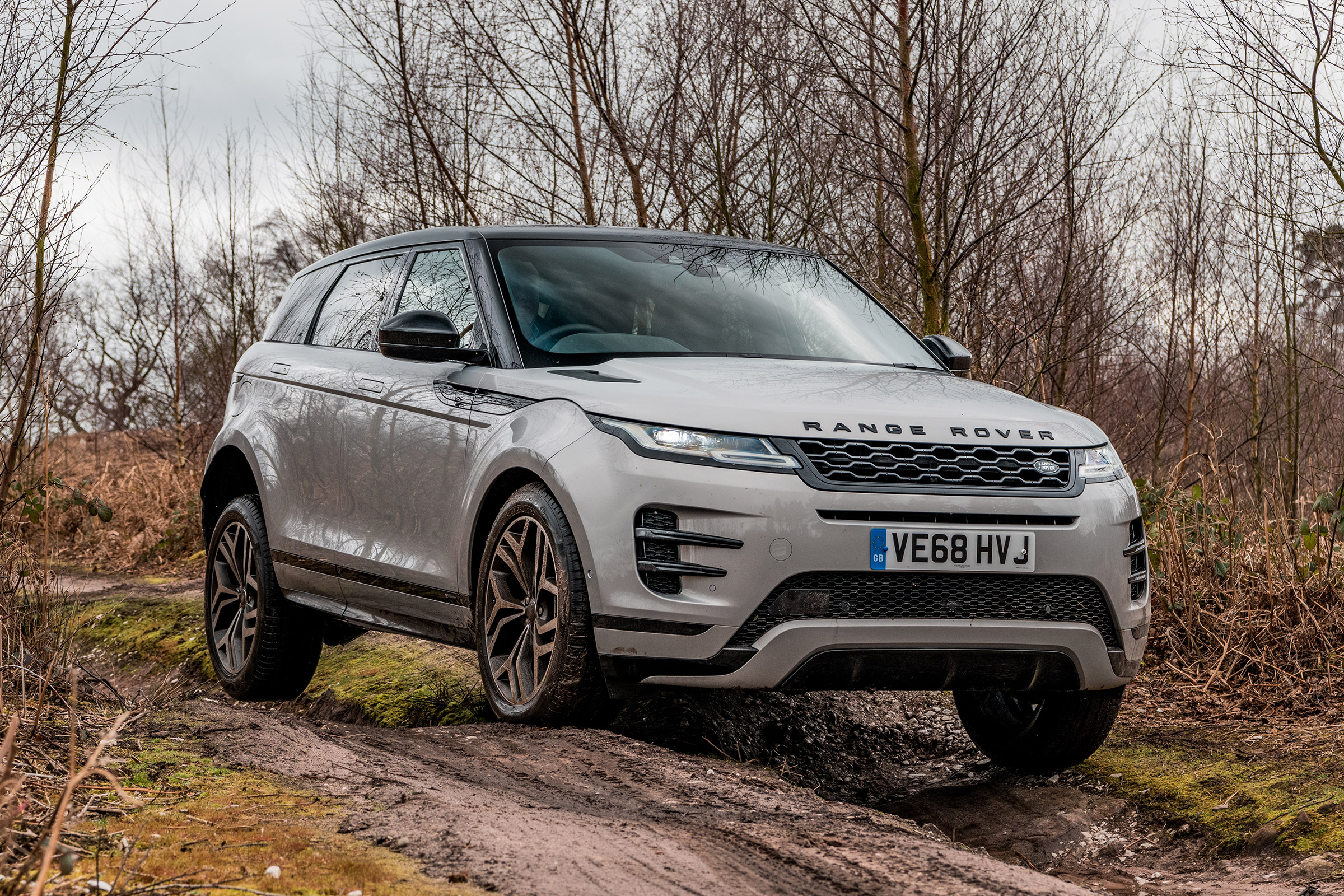 Range Rover Evoque SUV mud track