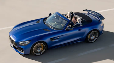 Mercedes-AMG GT R Roadster driving roof down