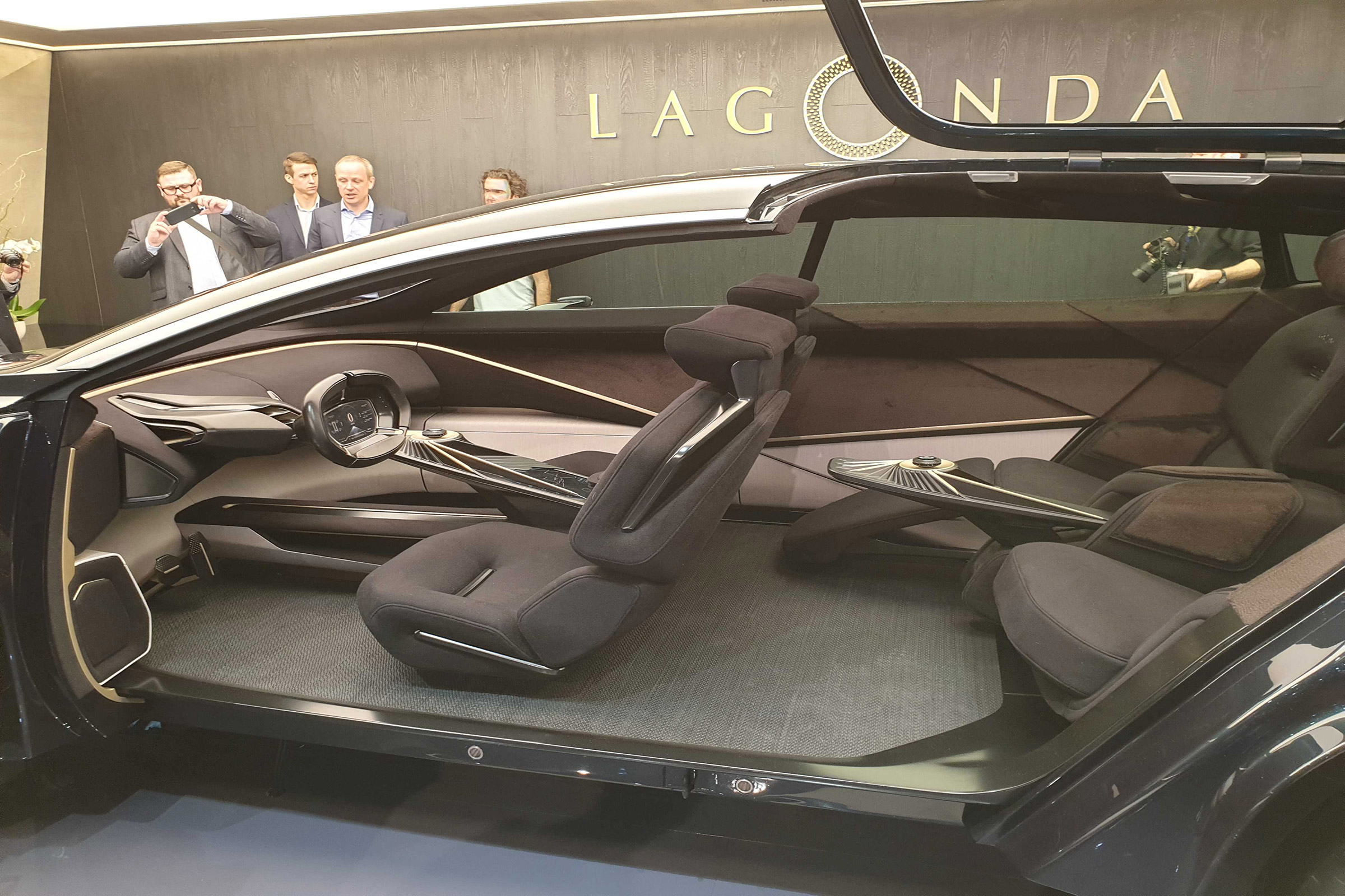 Lagonda All-Terrain SUV concept Geneva side profile interior