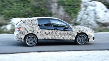 2019 BMW 1 Series pre-production panning side