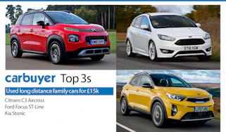 Top 3 used long distance family cars for £15k