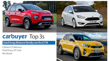 Top 3 used long distance family cars for £15k