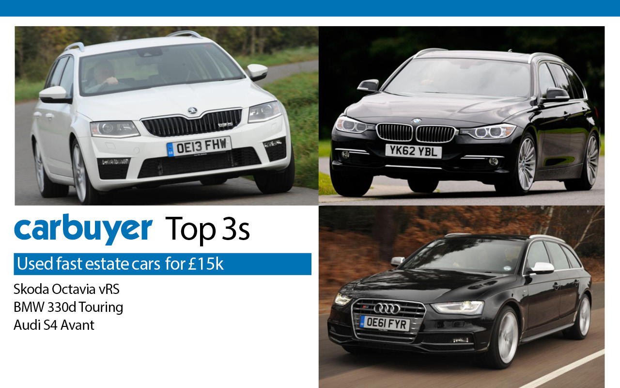 Carbuyer top 3 used estate cars for £15k