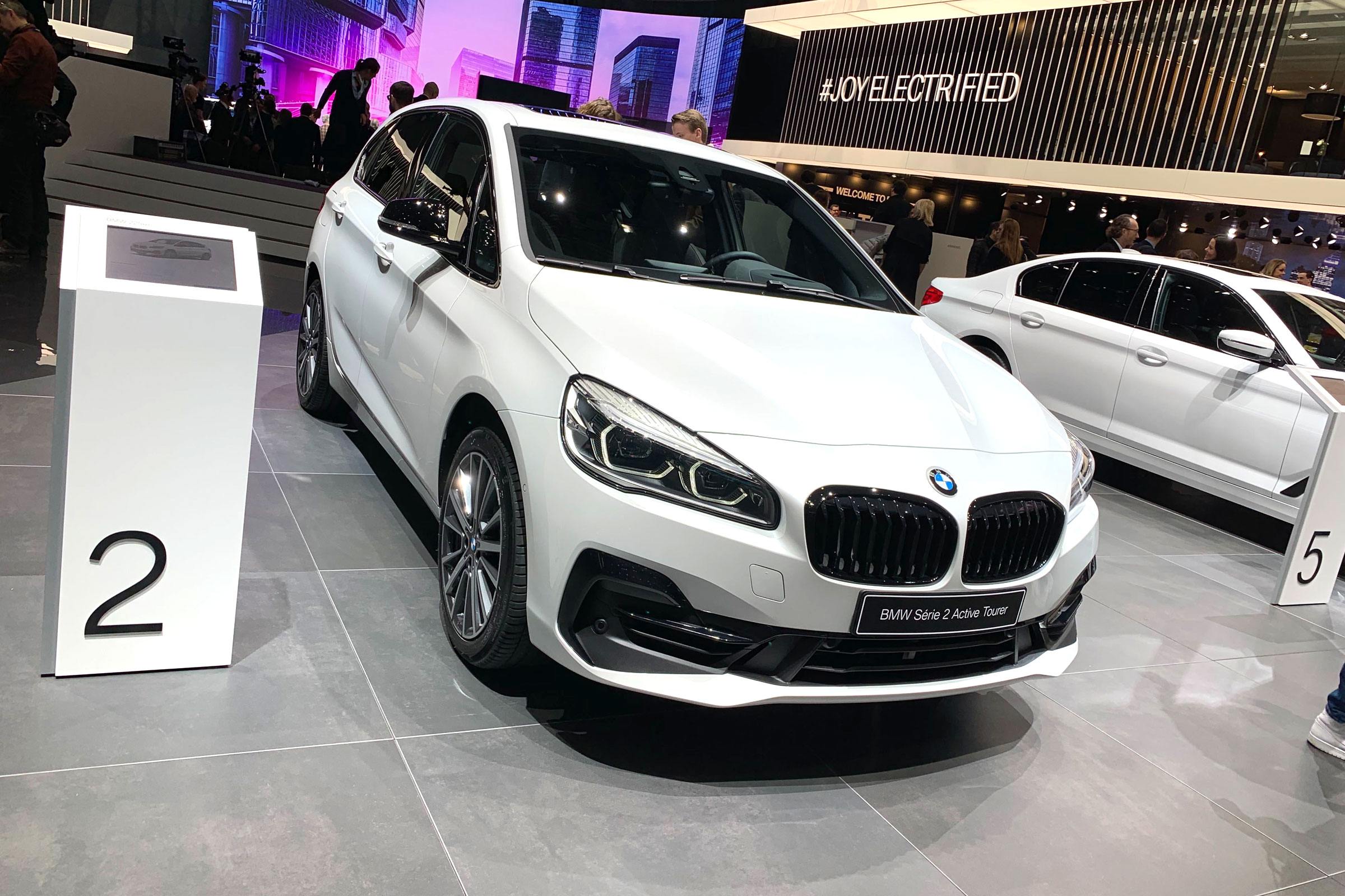 BMW 225xe front static at the 2019 Geneva Motor Show