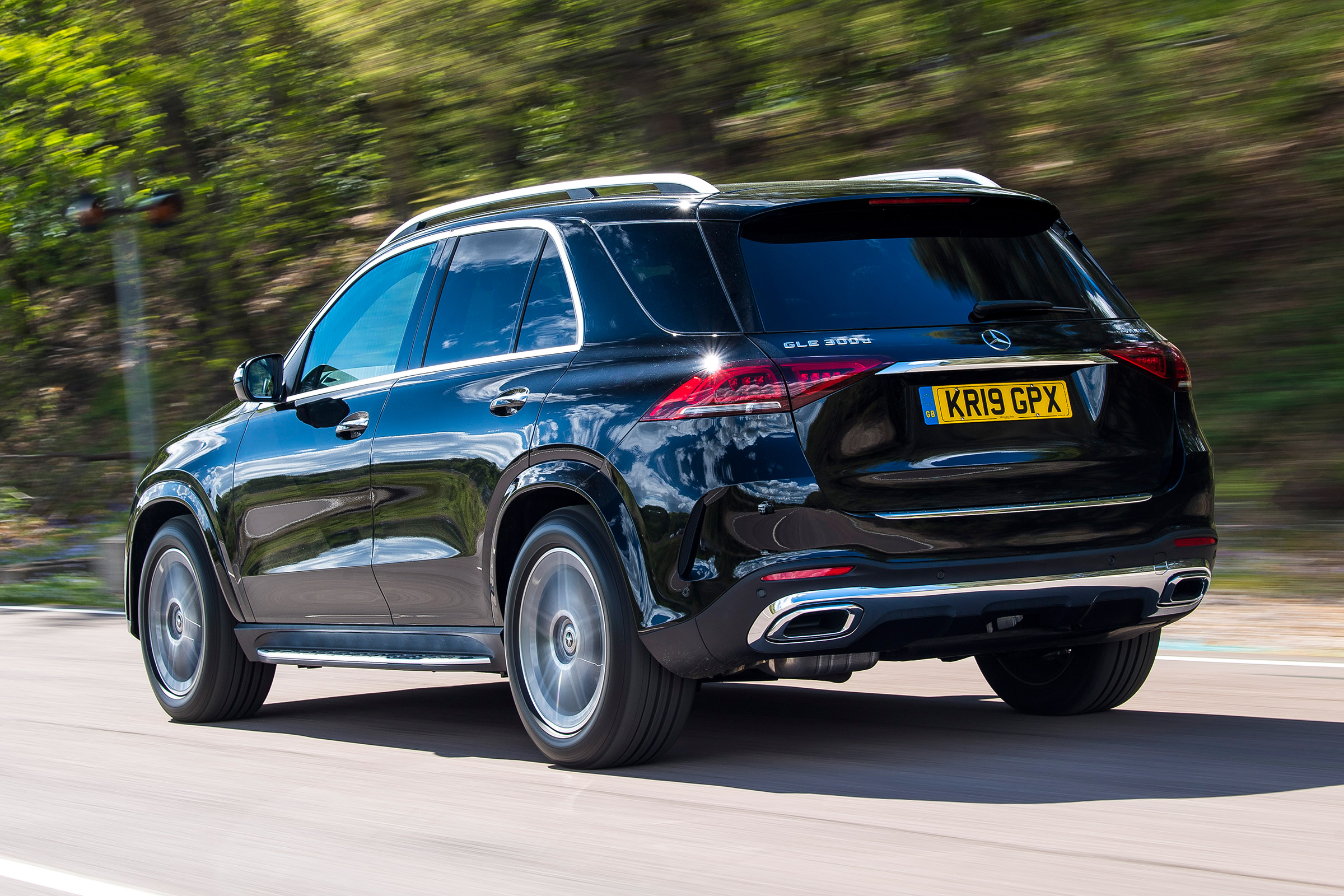 Mercedes GLE SUV rear 3/4 tracking