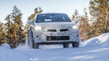 2019 Vauxhall Corsa Prototype winter testing front