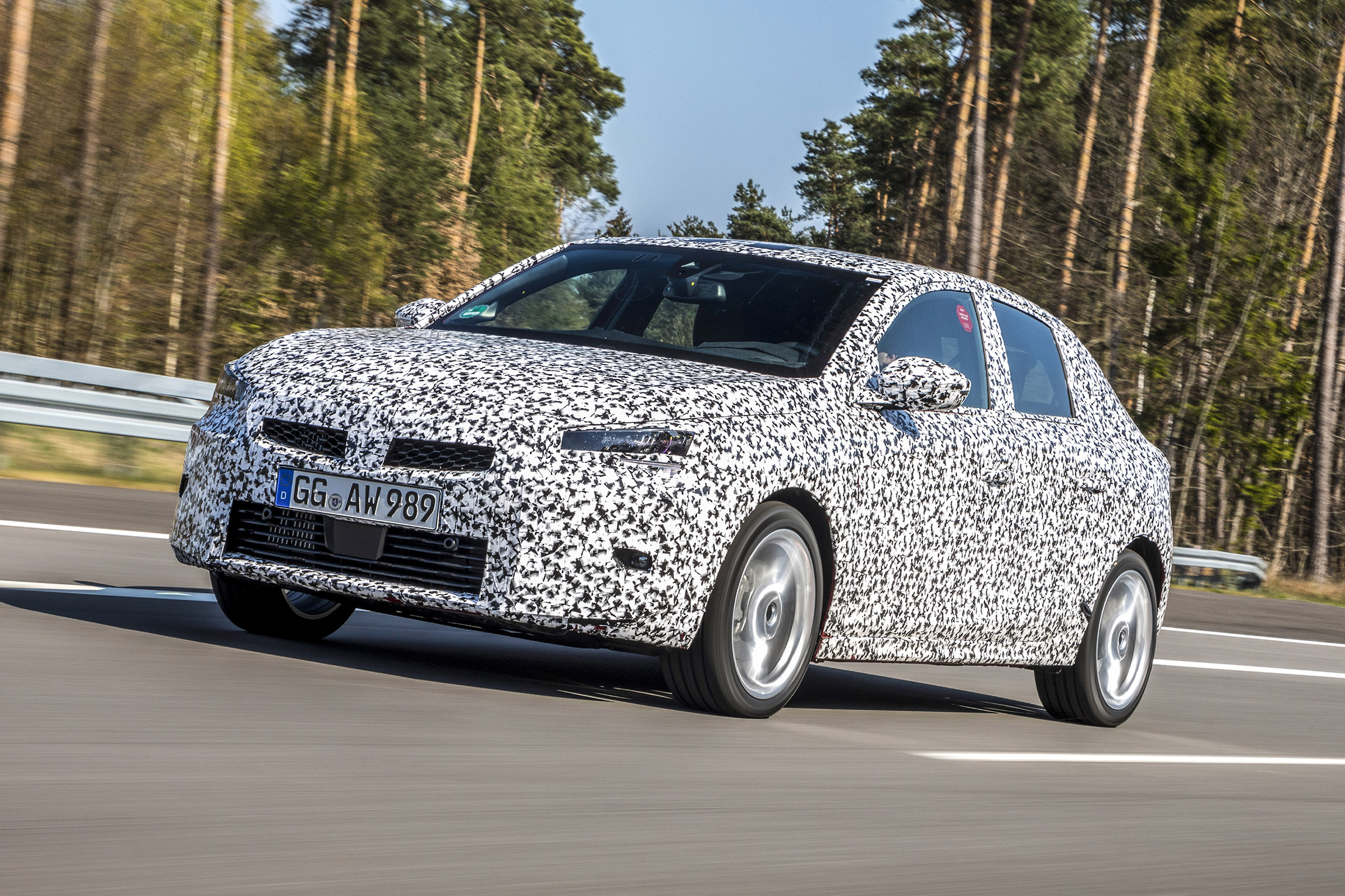 2019 Vauxhall Corsa Prototype track testing 