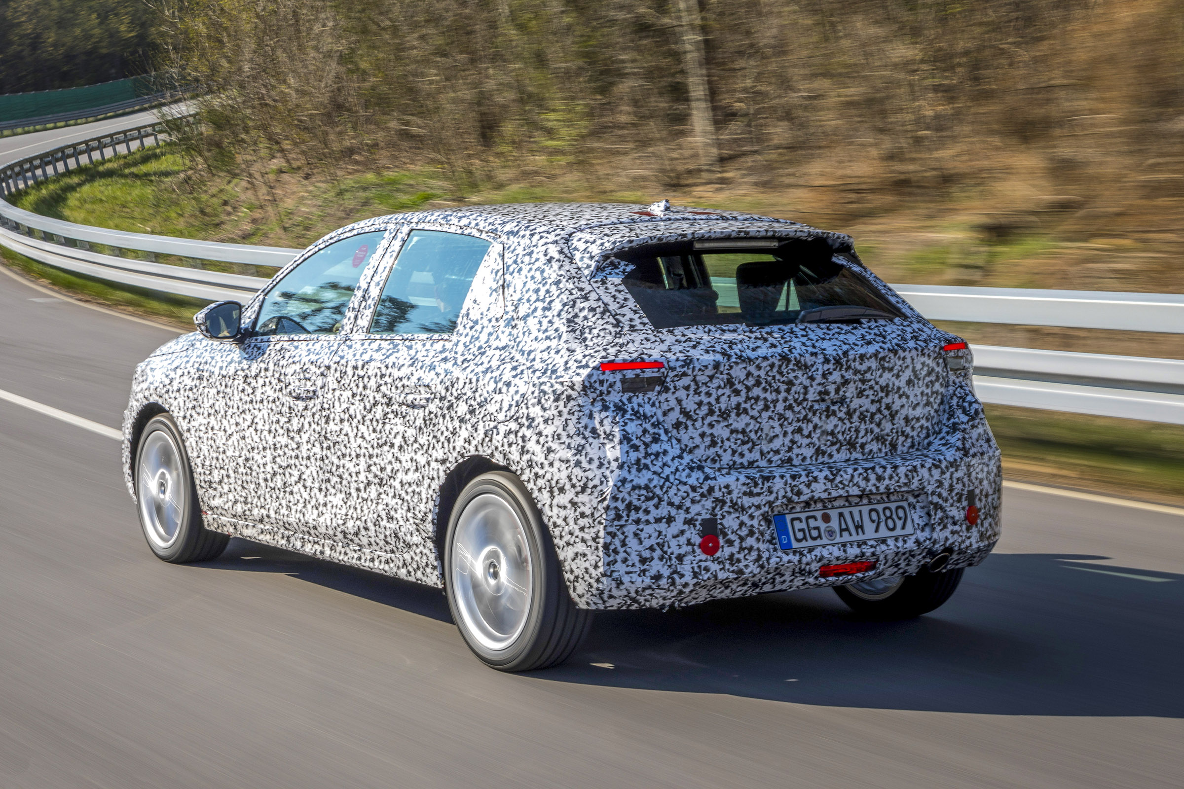 2019 Vauxhall Corsa Prototype rear driving 