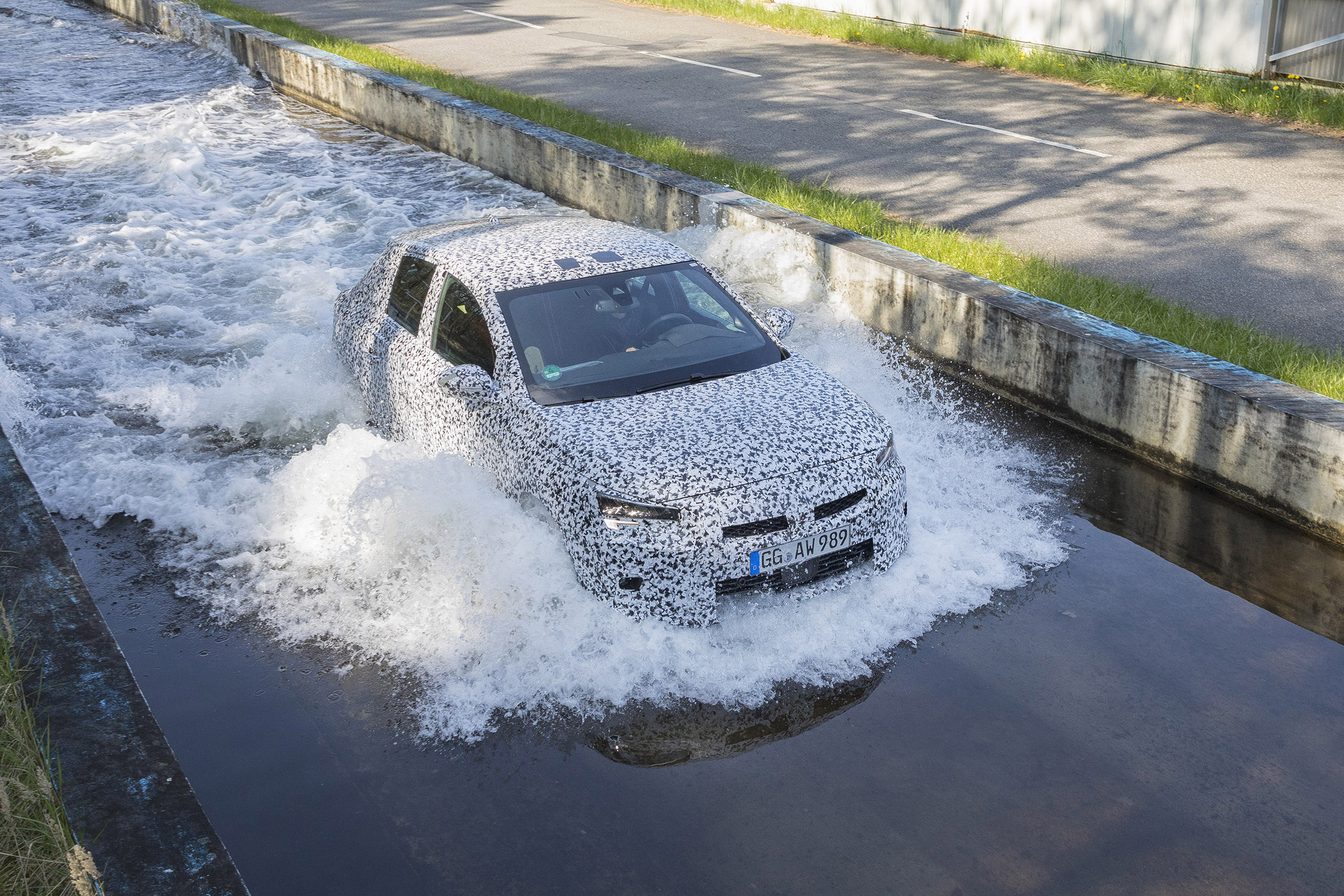 2019 Vauxhall Corsa Prototype water testing 