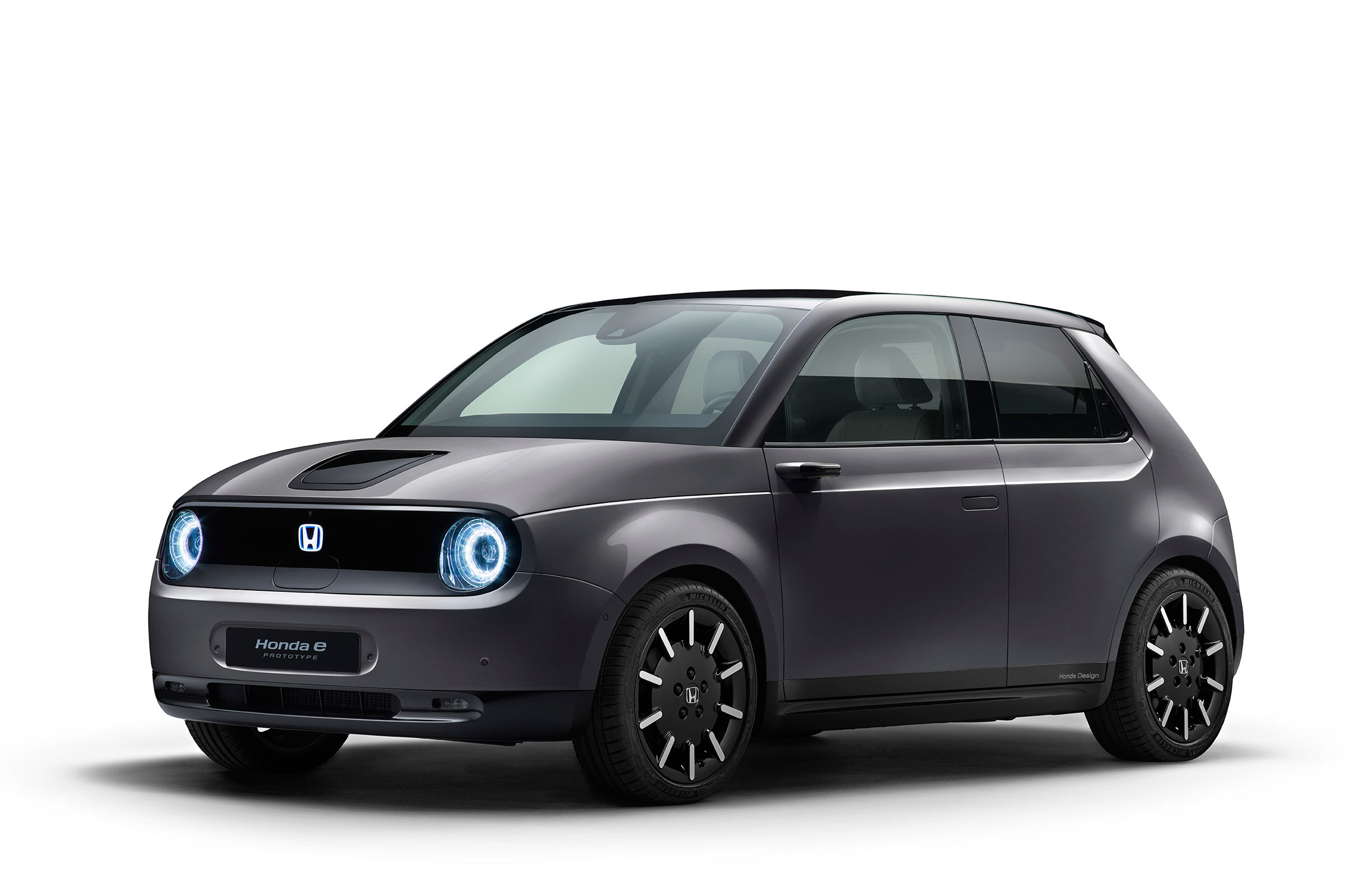 Honda e front grey
