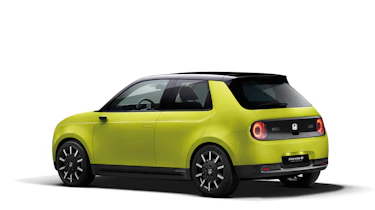 Honda e rear yellow