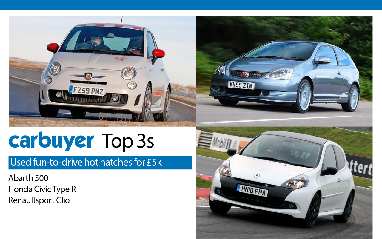 Top 3 used fun-to-drive hot hatches for £5,000