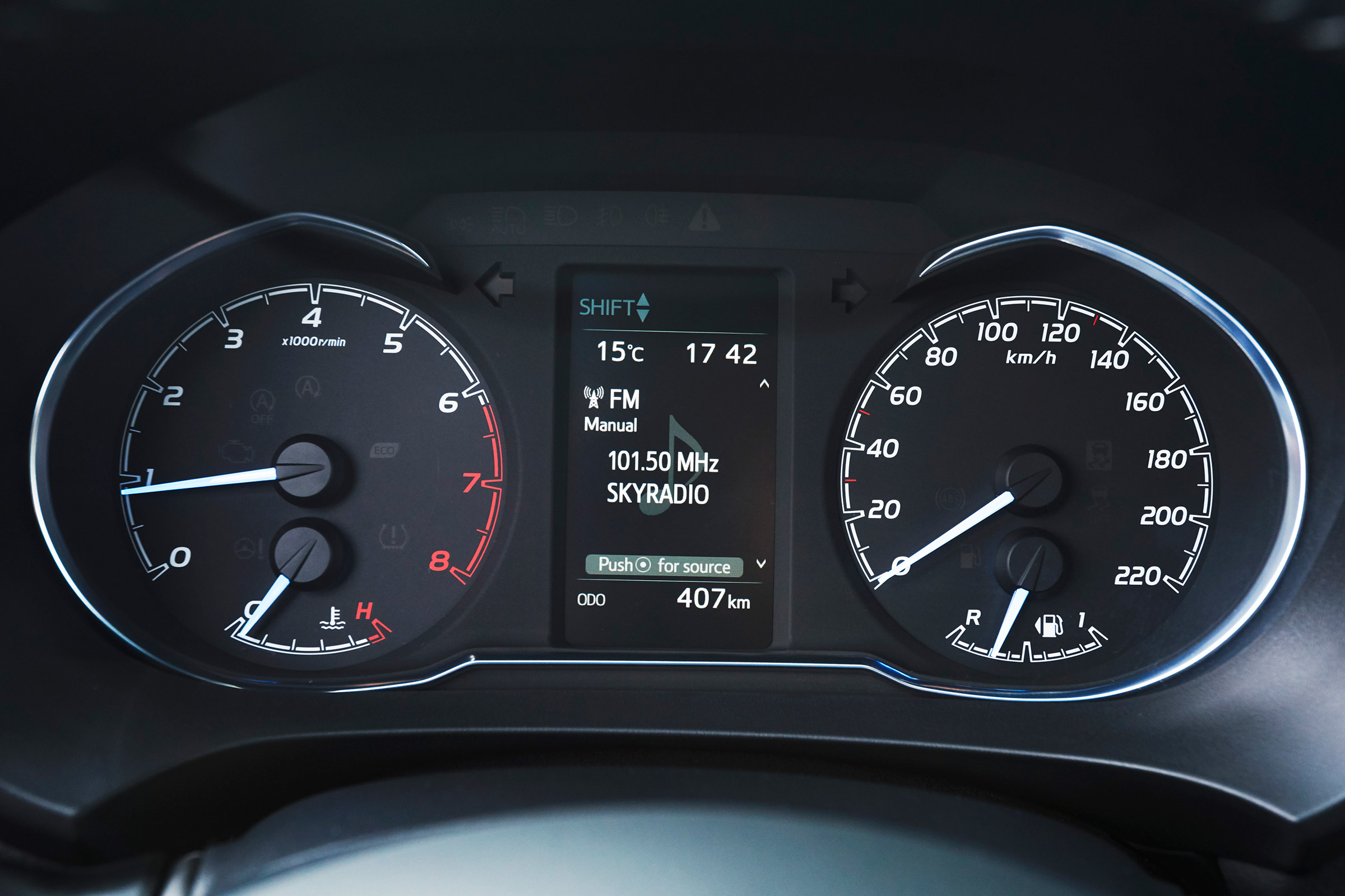 Toyota Yaris dials