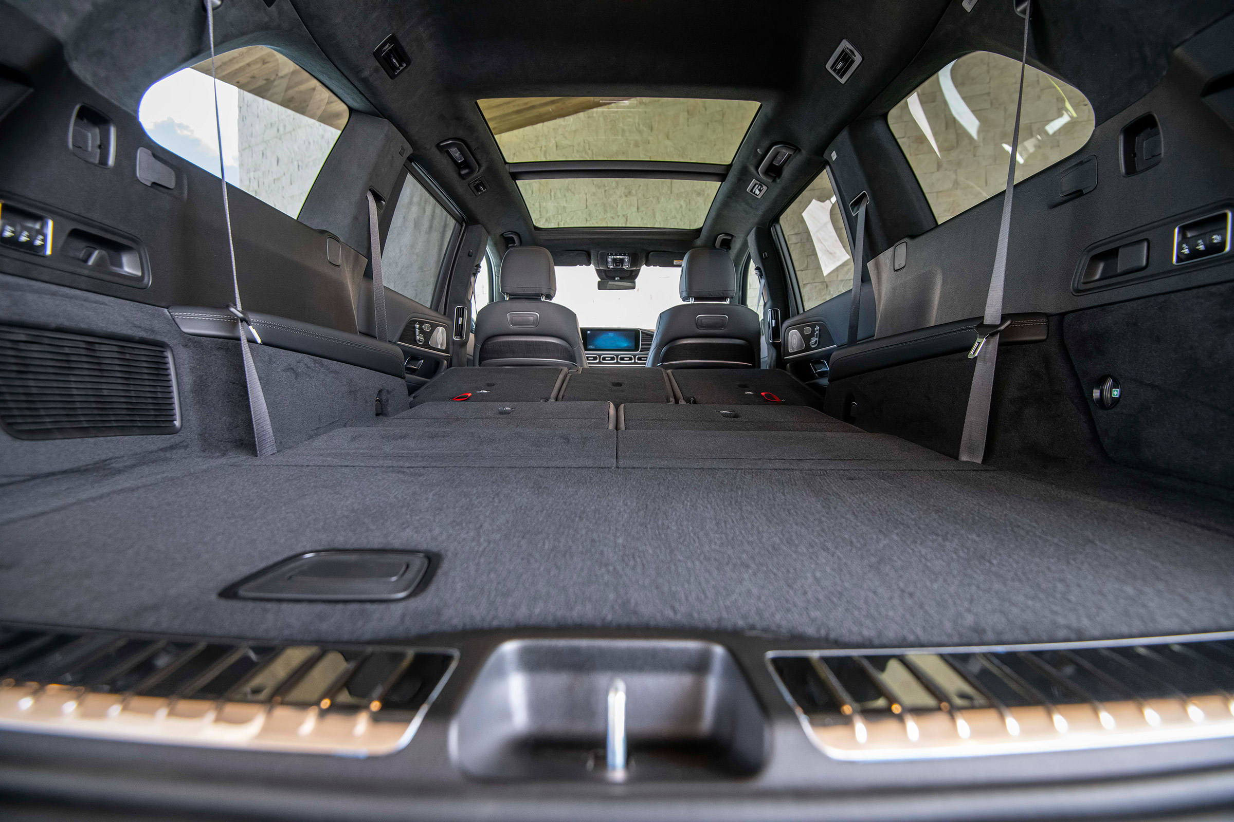Mercedes GLS SUV seats folded down