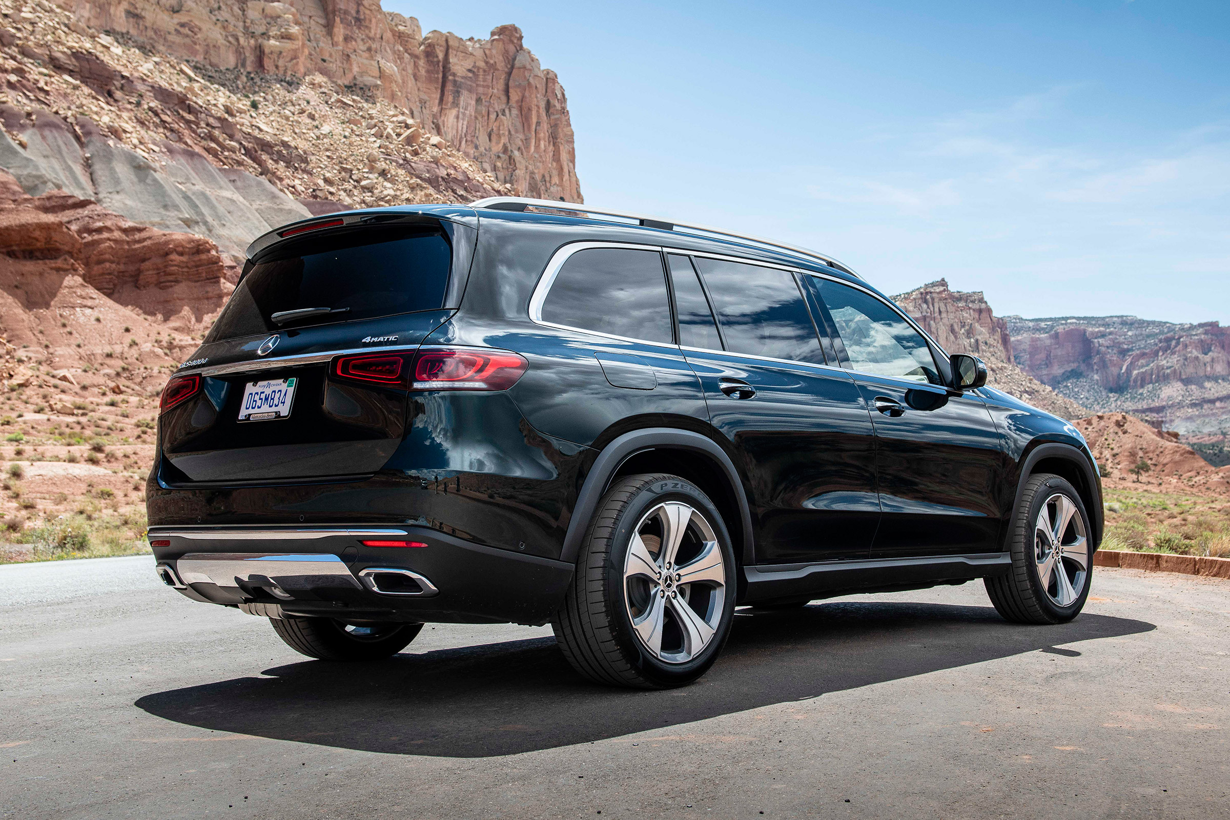 Mercedes GLS SUV rear 3/4 static