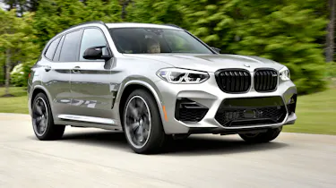 BMW X3 M Competition SUV front 3/4 tracking