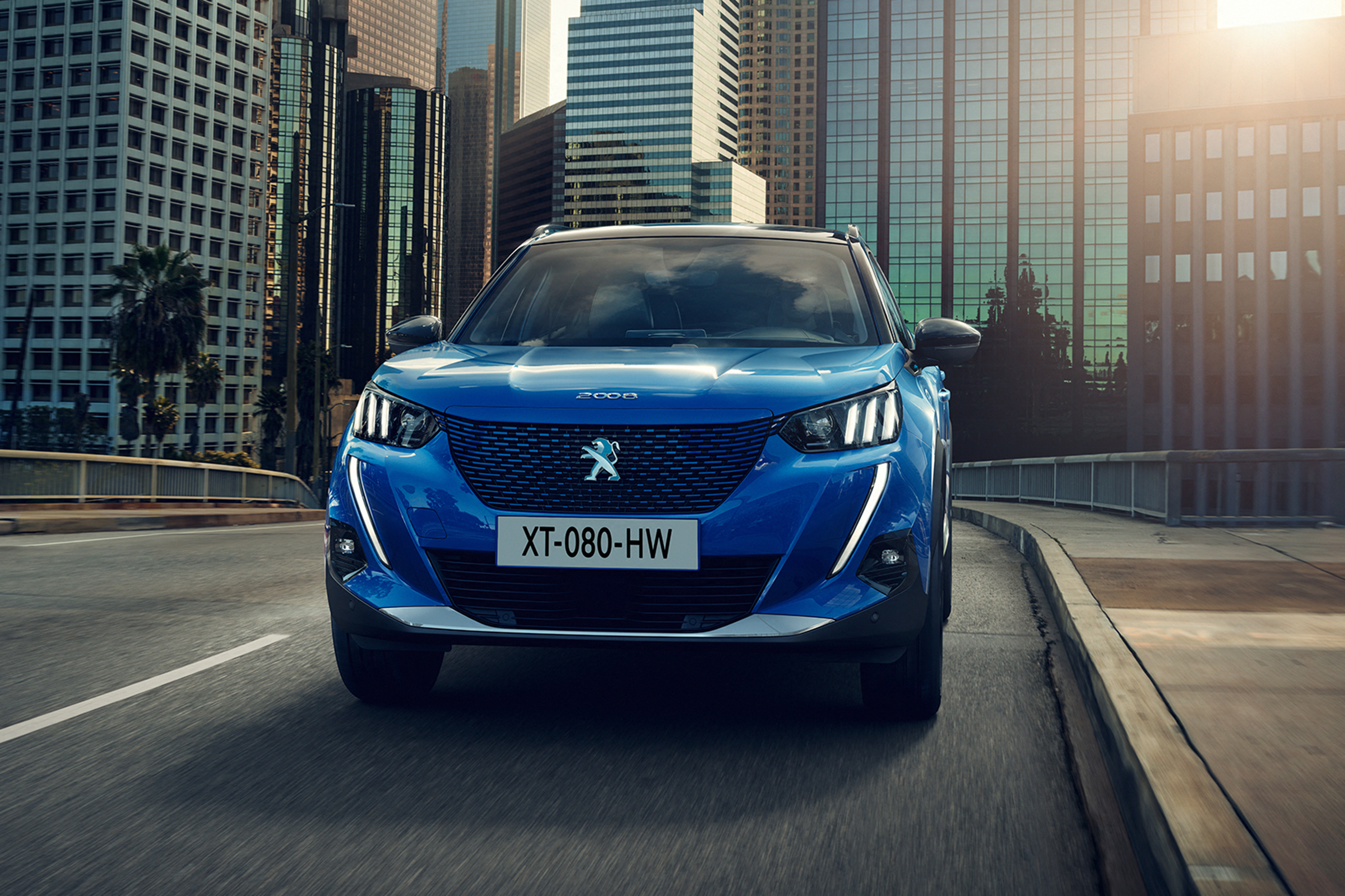 New Peugeot e-2008 - front view driving 