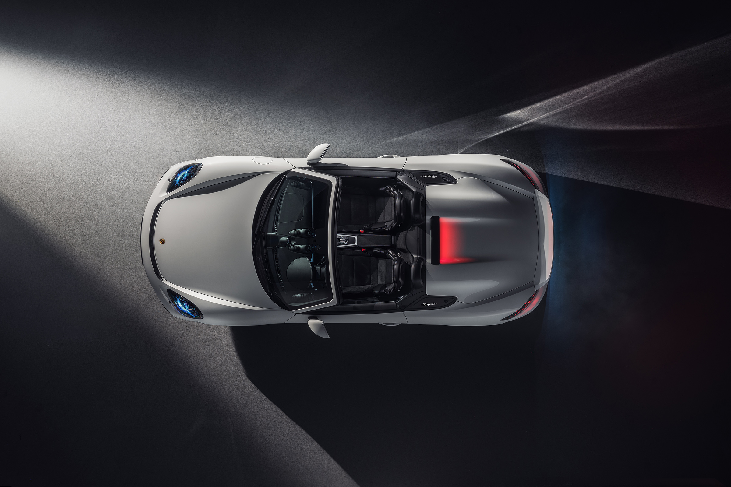 Porsche 718 Boxter Spyder - top side view