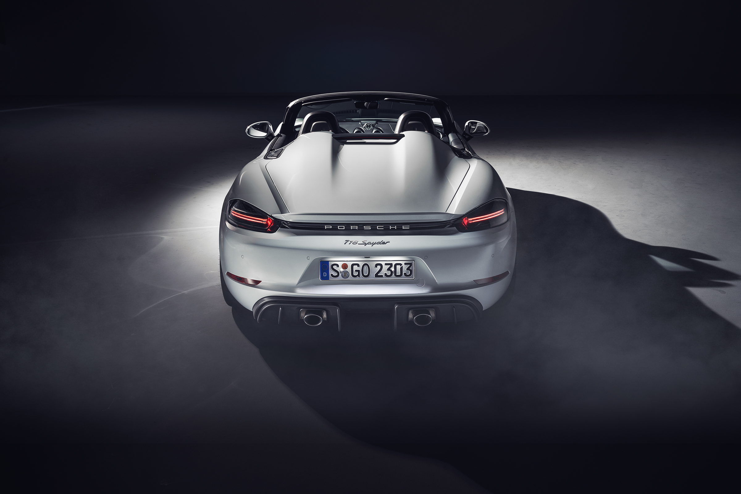 Porsche 718 Boxter Spyder - rear top view
