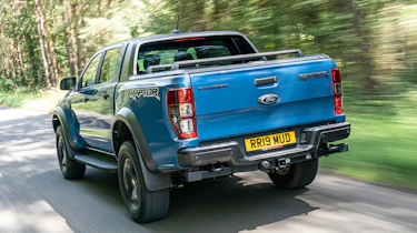 Ford Ranger Raptor pickup rear 3/4 tracking
