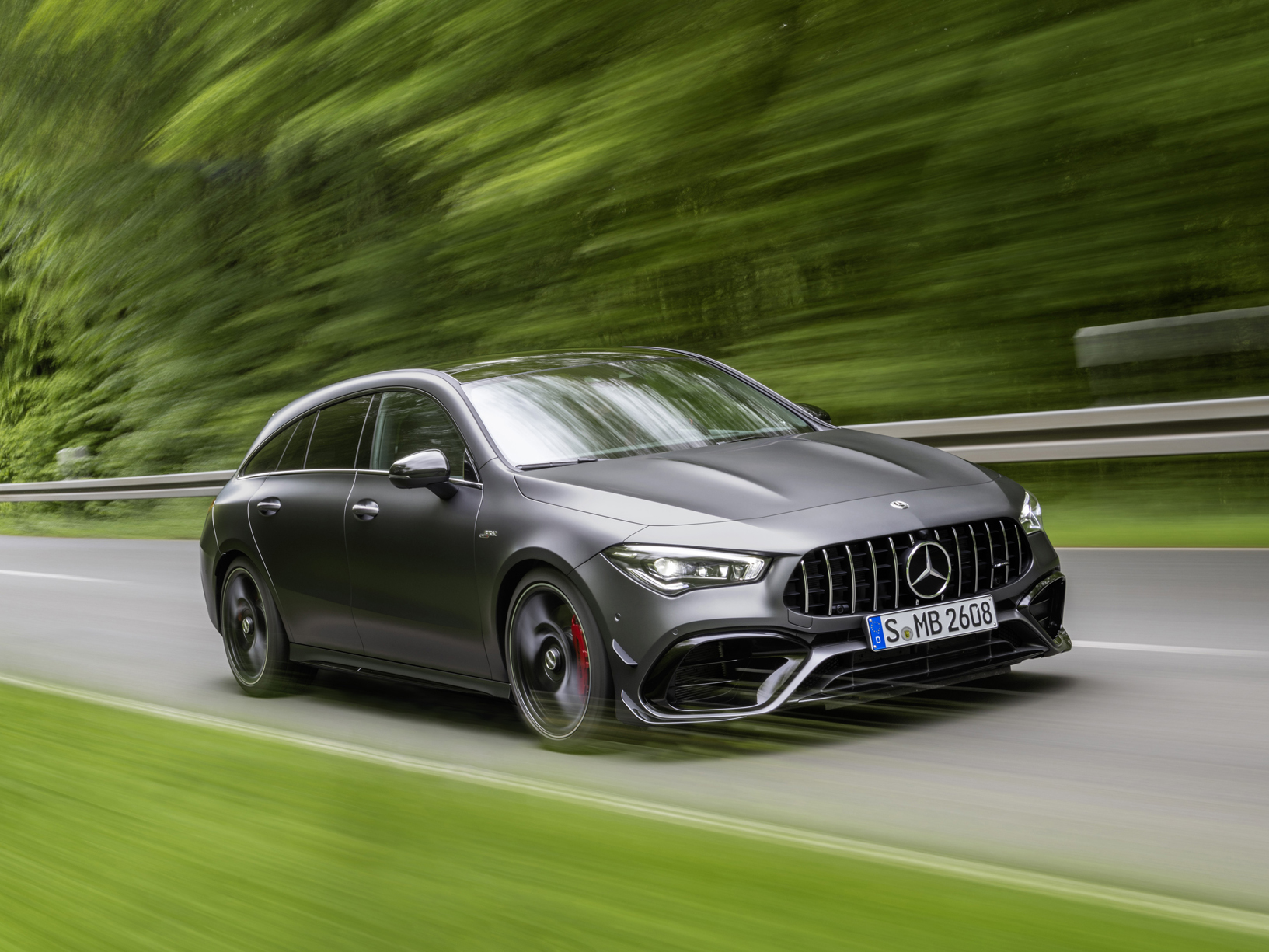2019 Mercedes-AMG CLA 45 S Shooting Brake - driving 3/4 dynamic shot