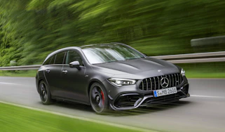 2019 Mercedes-AMG CLA 45 S Shooting Brake - driving 3/4 dynamic shot