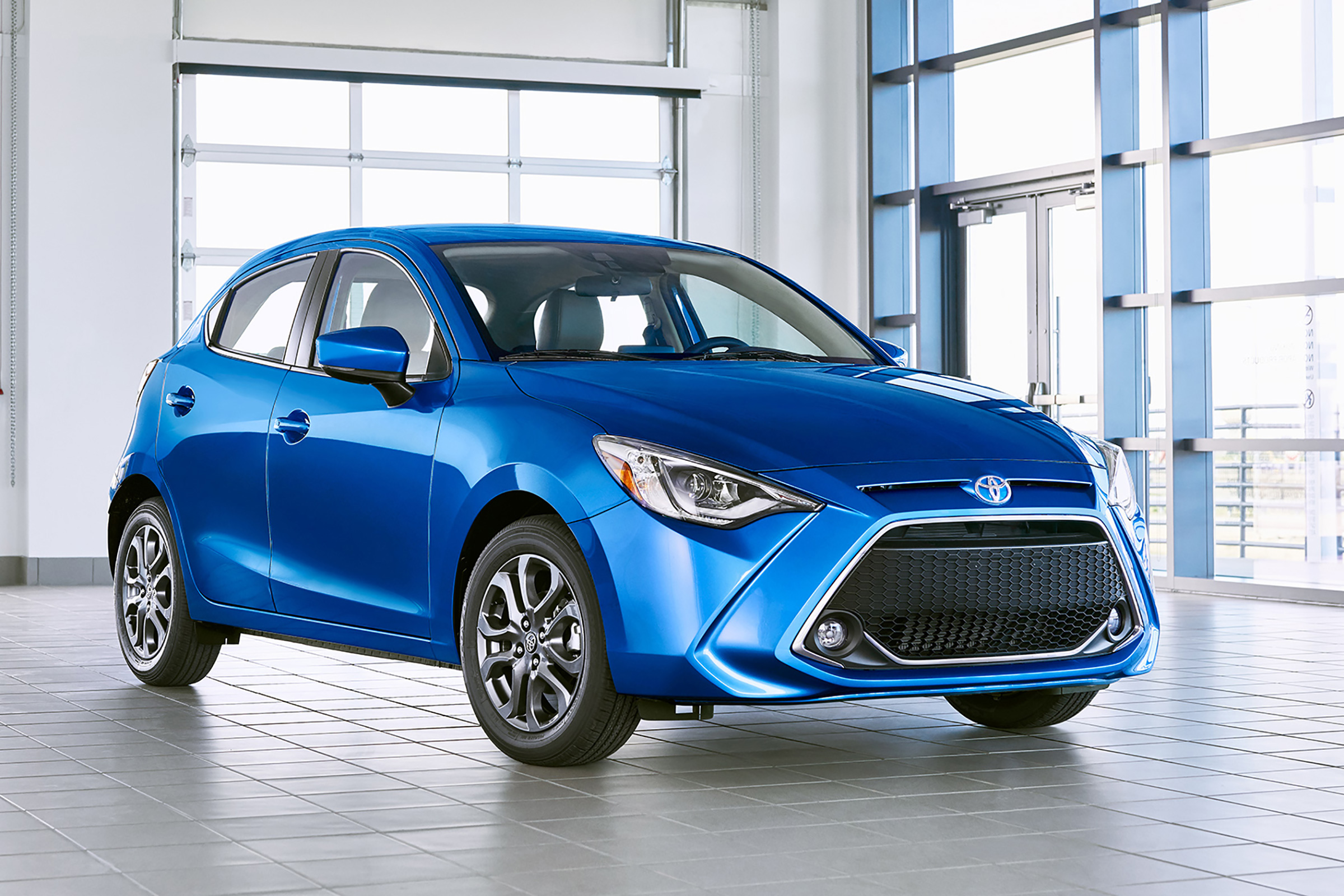 The US-spec Toyota Yaris, a rebodied Mazda2
