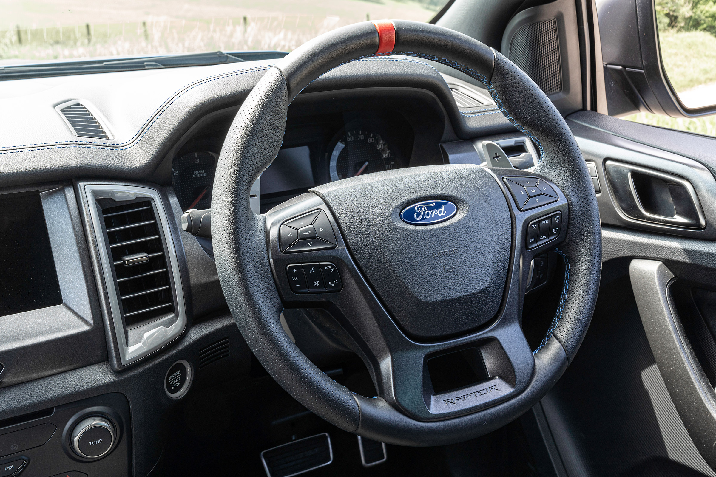 Ford Ranger Raptor pickup interior