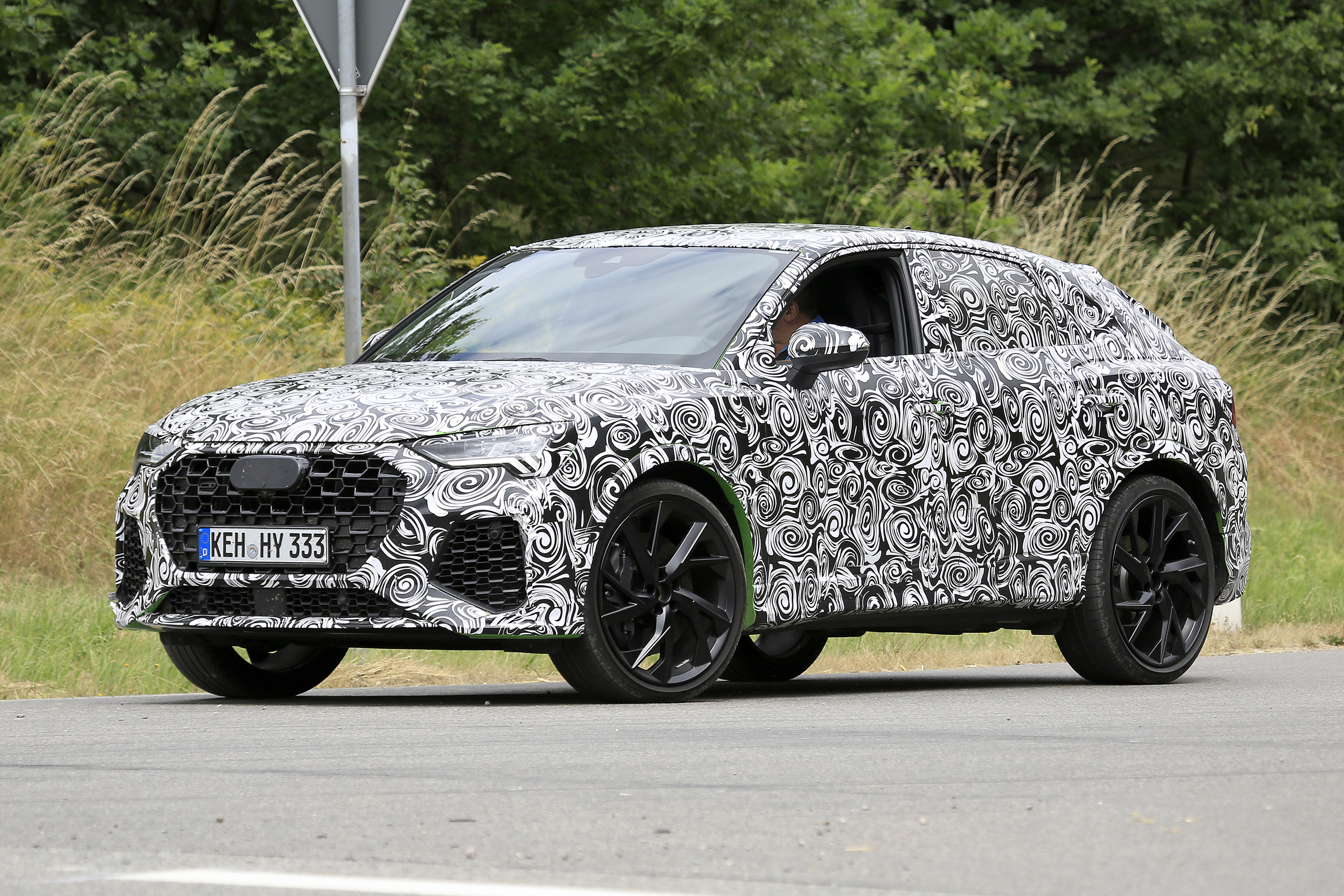 Audi RS Q3 Sportback front three quarter dynamic prototype